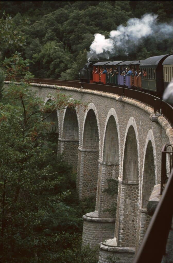 steam locomotive, viaduct, bridge, railroad, anduze, anduze, anduze, anduze, anduze, anduze